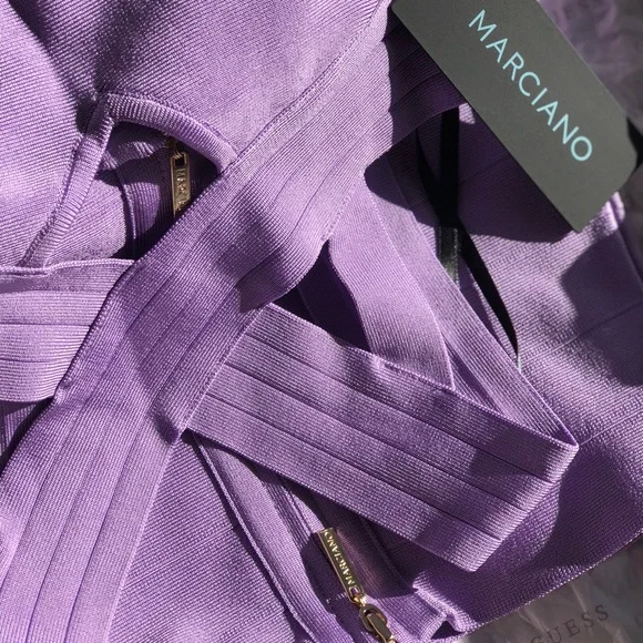MARCIANO Matteo Bandage BodyCon Midi Cocktail Dress NWT - Picture 5 of 9